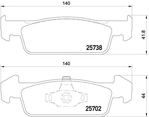 Diskinių stabdžių trinkelių rinkinys BREMBO P 68 060