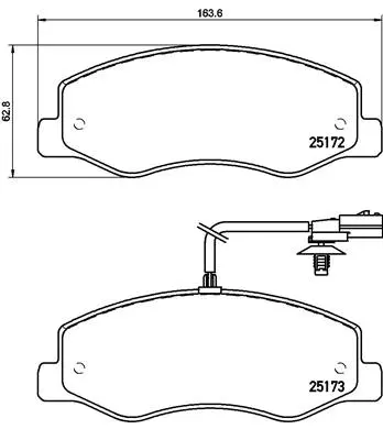 Diskinių stabdžių trinkelių rinkinys BREMBO P 68 061