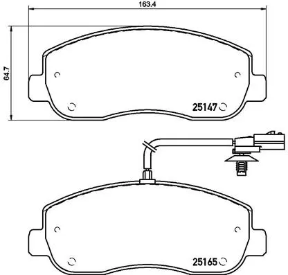 Diskinių stabdžių trinkelių rinkinys BREMBO P 68 062