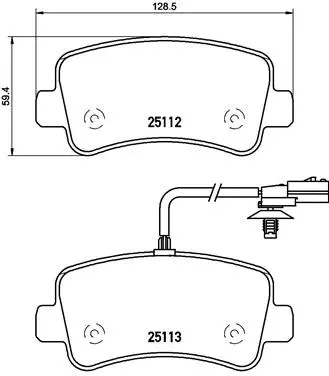 Diskinių stabdžių trinkelių rinkinys BREMBO P 68 063