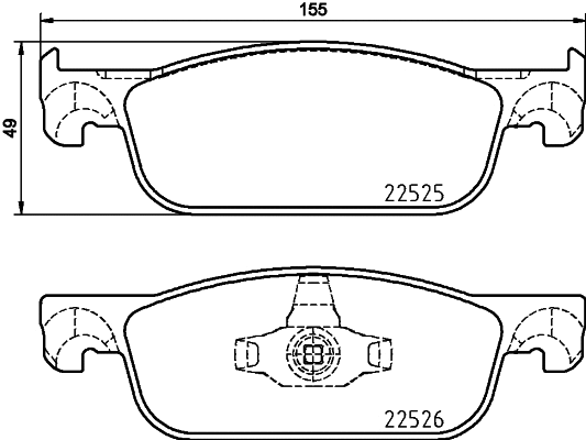 Diskinių stabdžių trinkelių rinkinys BREMBO P 68 065X