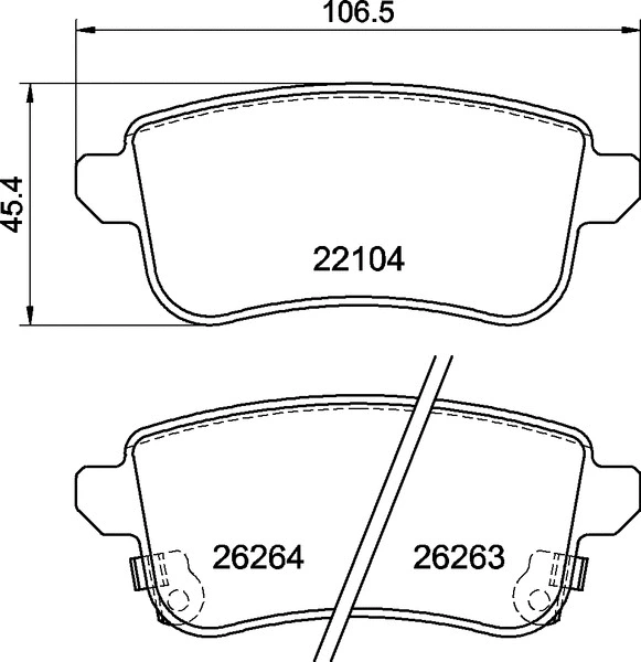 Diskinių stabdžių trinkelių rinkinys BREMBO P 68 074