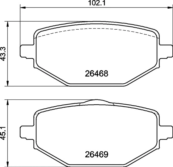 Diskinių stabdžių trinkelių rinkinys BREMBO P 68 076
