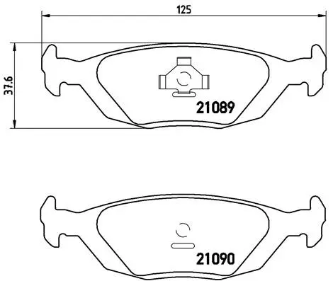 Diskinių stabdžių trinkelių rinkinys BREMBO P 71 003