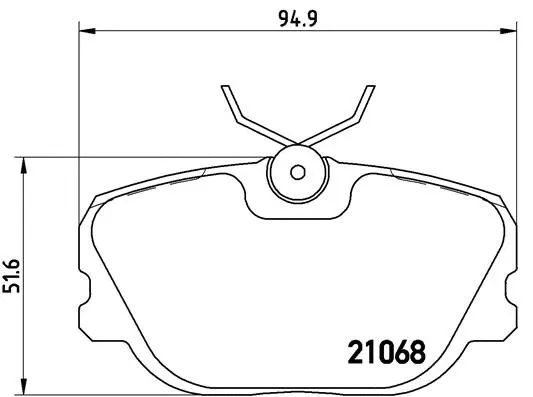 Diskinių stabdžių trinkelių rinkinys BREMBO P 71 004