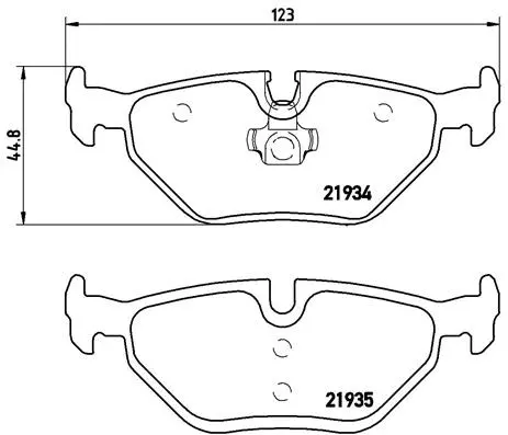 Diskinių stabdžių trinkelių rinkinys BREMBO P 71 006