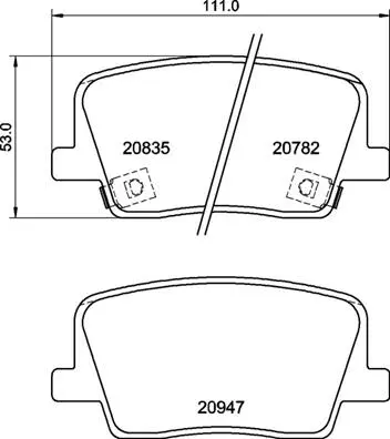 Diskinių stabdžių trinkelių rinkinys BREMBO P 77 003