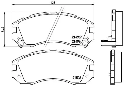 Diskinių stabdžių trinkelių rinkinys BREMBO P 78 004