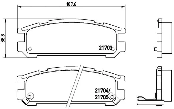 Diskinių stabdžių trinkelių rinkinys BREMBO P 78 005