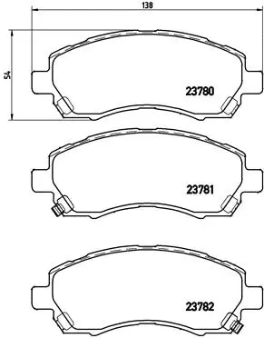 Diskinių stabdžių trinkelių rinkinys BREMBO P 78 009