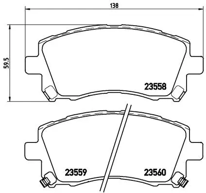 Diskinių stabdžių trinkelių rinkinys BREMBO P 78 010