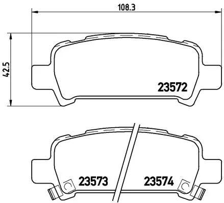 Diskinių stabdžių trinkelių rinkinys BREMBO P 78 011