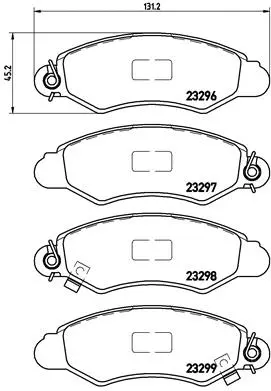 Diskinių stabdžių trinkelių rinkinys BREMBO P 78 012