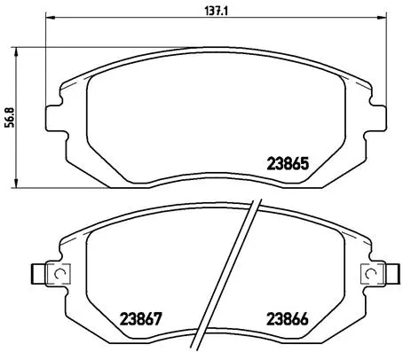 Diskinių stabdžių trinkelių rinkinys BREMBO P 78 013X