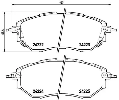 Diskinių stabdžių trinkelių rinkinys BREMBO P 78 017