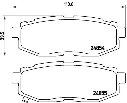 Diskinių stabdžių trinkelių rinkinys BREMBO P 78 018