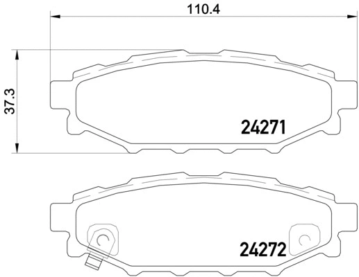 Diskinių stabdžių trinkelių rinkinys BREMBO P 78 020X