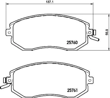 Diskinių stabdžių trinkelių rinkinys BREMBO P 78 021