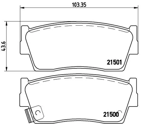 Diskinių stabdžių trinkelių rinkinys BREMBO P 79 006
