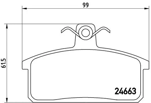 Diskinių stabdžių trinkelių rinkinys BREMBO P 79 007