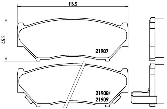 Diskinių stabdžių trinkelių rinkinys BREMBO P 79 008