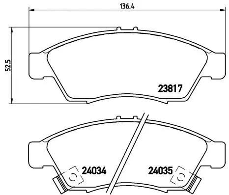 Diskinių stabdžių trinkelių rinkinys BREMBO P 79 014