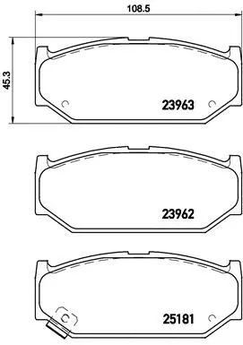 Diskinių stabdžių trinkelių rinkinys BREMBO P 79 023