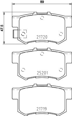 Diskinių stabdžių trinkelių rinkinys BREMBO P 79 027