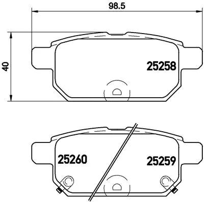 Diskinių stabdžių trinkelių rinkinys BREMBO P 79 029