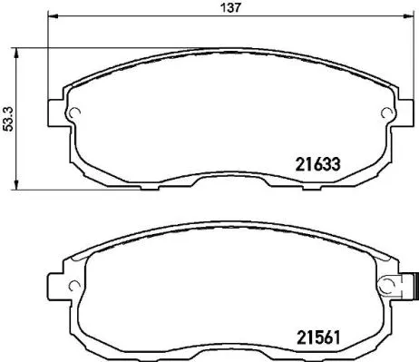 Diskinių stabdžių trinkelių rinkinys BREMBO P 79 030