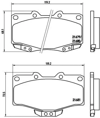 Diskinių stabdžių trinkelių rinkinys BREMBO P 83 009