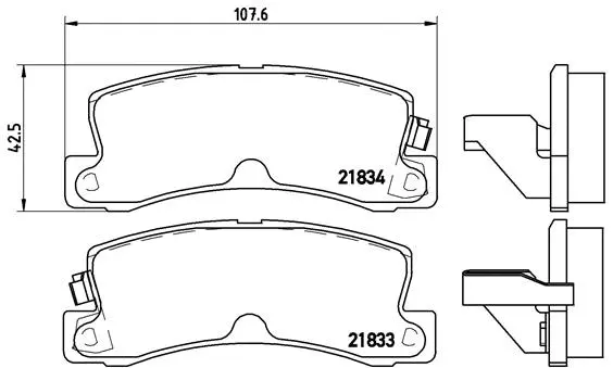 Diskinių stabdžių trinkelių rinkinys BREMBO P 83 015
