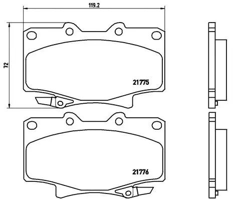 Diskinių stabdžių trinkelių rinkinys BREMBO P 83 025
