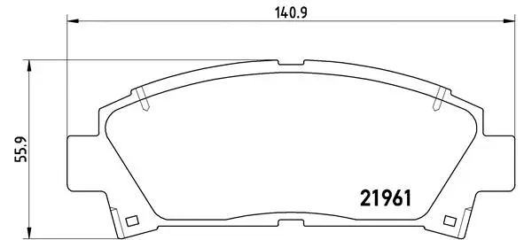 Diskinių stabdžių trinkelių rinkinys BREMBO P 83 028