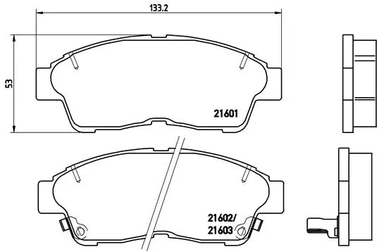 Diskinių stabdžių trinkelių rinkinys BREMBO P 83 034