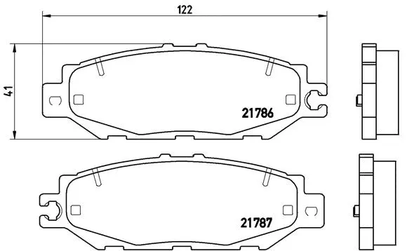 Diskinių stabdžių trinkelių rinkinys BREMBO P 83 036