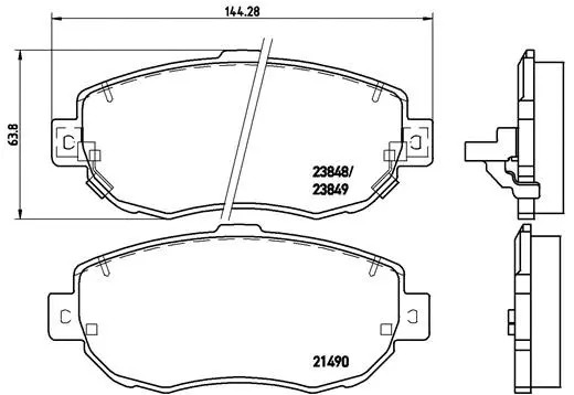 Diskinių stabdžių trinkelių rinkinys BREMBO P 83 037