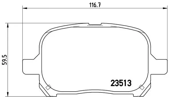 Diskinių stabdžių trinkelių rinkinys BREMBO P 83 040