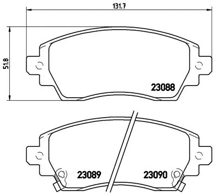 Diskinių stabdžių trinkelių rinkinys BREMBO P 83 042