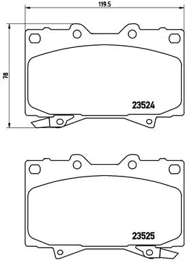 Diskinių stabdžių trinkelių rinkinys BREMBO P 83 048
