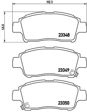 Diskinių stabdžių trinkelių rinkinys BREMBO P 83 050
