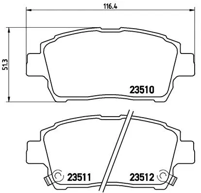 Diskinių stabdžių trinkelių rinkinys BREMBO P 83 051