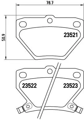 Diskinių stabdžių trinkelių rinkinys BREMBO P 83 052