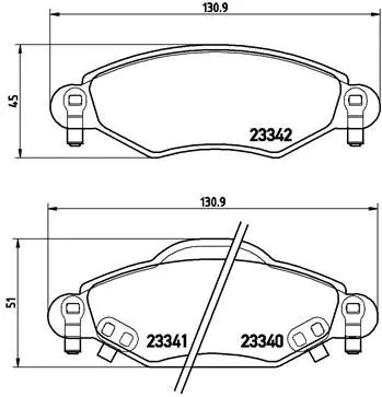 Diskinių stabdžių trinkelių rinkinys BREMBO P 83 053