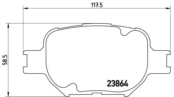 Diskinių stabdžių trinkelių rinkinys BREMBO P 83 054