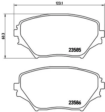 Diskinių stabdžių trinkelių rinkinys BREMBO P 83 055
