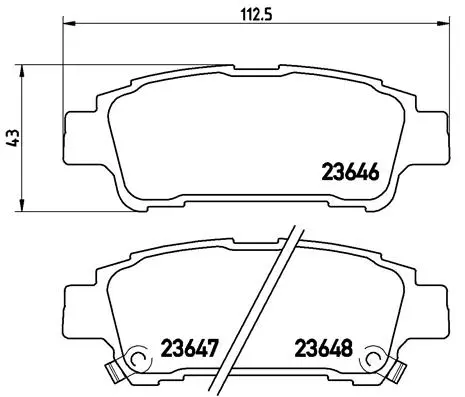 Diskinių stabdžių trinkelių rinkinys BREMBO P 83 056