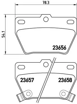 Diskinių stabdžių trinkelių rinkinys BREMBO P 83 057