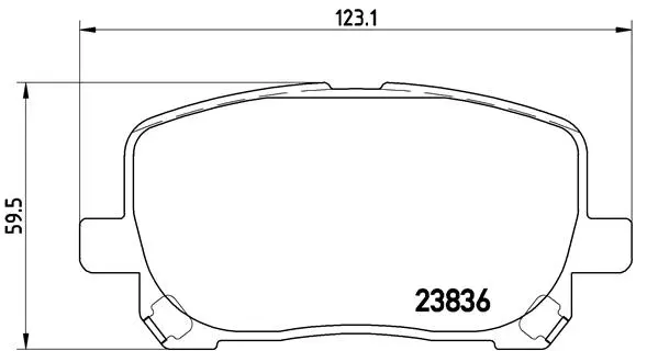 Diskinių stabdžių trinkelių rinkinys BREMBO P 83 061