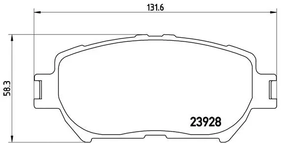 Diskinių stabdžių trinkelių rinkinys BREMBO P 83 062